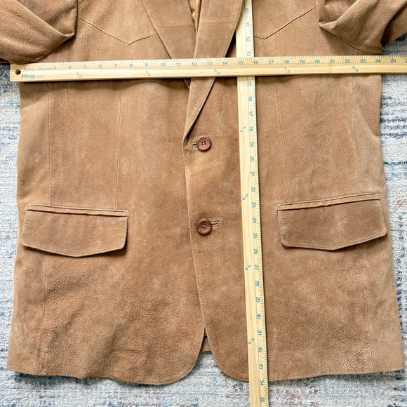 Lawless Tan Suede Leather Blazer Jacket Size XL‎ - Picture 15 of 17